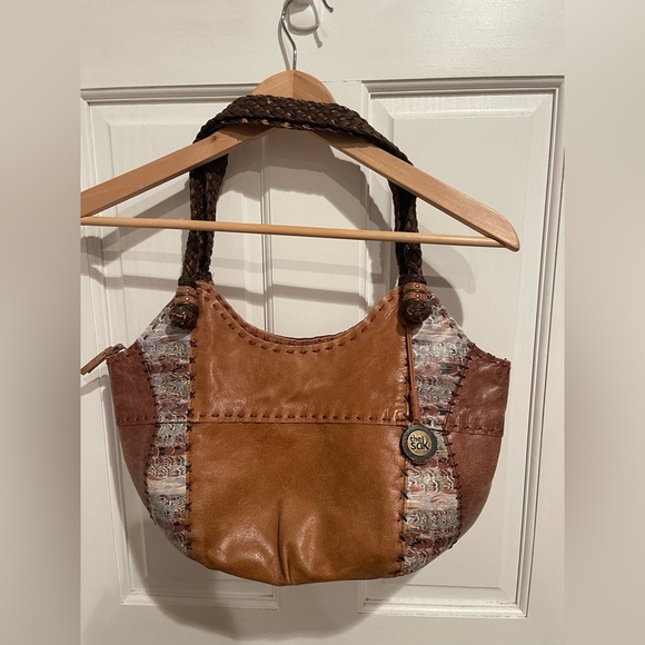 The Sak Indio Satchel Shoulder Bag, Feather Stripe - Picture 5 of 8